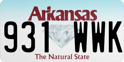 AR license plate 931WWK