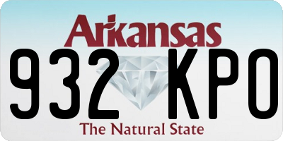 AR license plate 932KPO