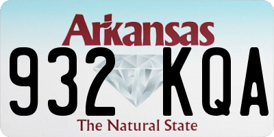 AR license plate 932KQA