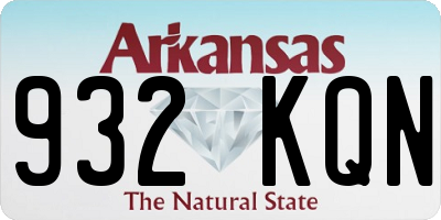 AR license plate 932KQN
