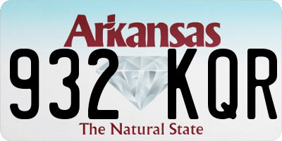 AR license plate 932KQR