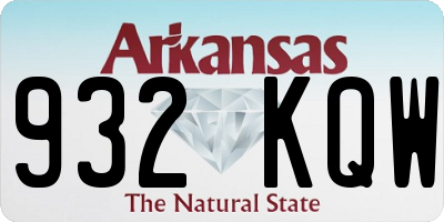 AR license plate 932KQW