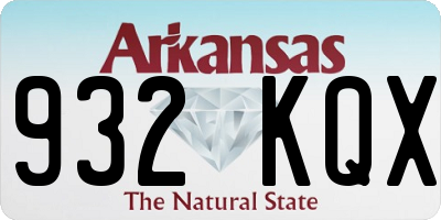 AR license plate 932KQX