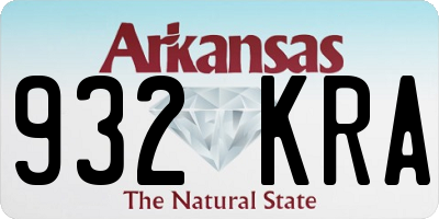 AR license plate 932KRA