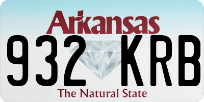 AR license plate 932KRB