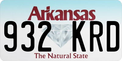 AR license plate 932KRD