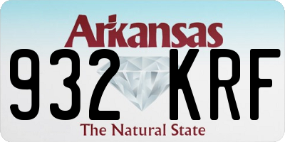 AR license plate 932KRF