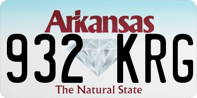 AR license plate 932KRG