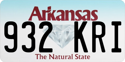 AR license plate 932KRI