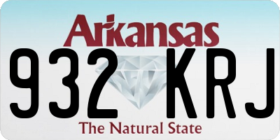 AR license plate 932KRJ