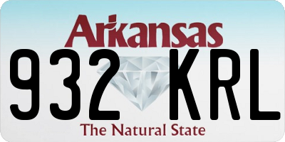 AR license plate 932KRL