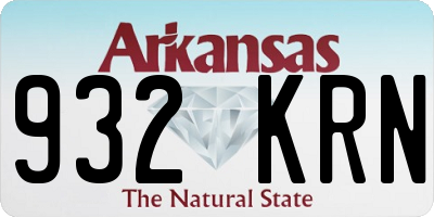 AR license plate 932KRN