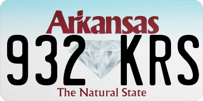 AR license plate 932KRS
