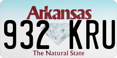 AR license plate 932KRU
