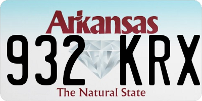 AR license plate 932KRX