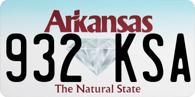 AR license plate 932KSA