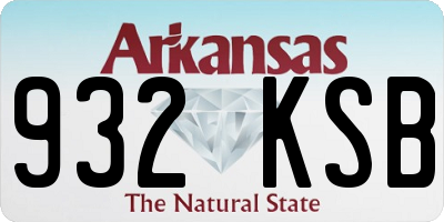 AR license plate 932KSB