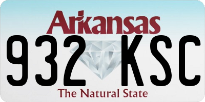 AR license plate 932KSC