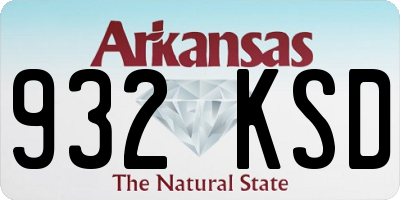 AR license plate 932KSD