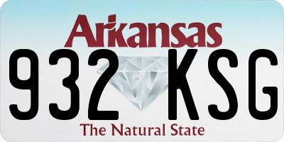 AR license plate 932KSG