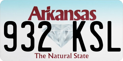 AR license plate 932KSL