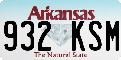 AR license plate 932KSM