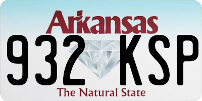 AR license plate 932KSP