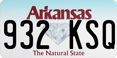AR license plate 932KSQ