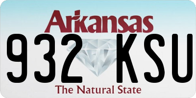 AR license plate 932KSU