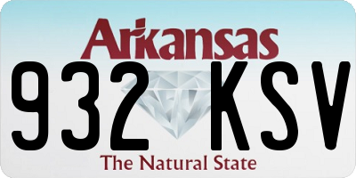 AR license plate 932KSV