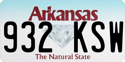 AR license plate 932KSW