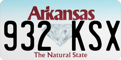 AR license plate 932KSX