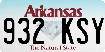 AR license plate 932KSY