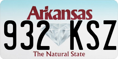 AR license plate 932KSZ