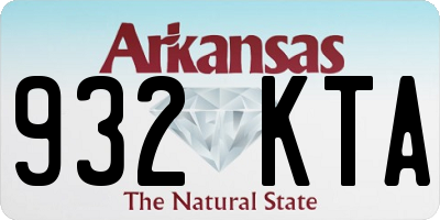 AR license plate 932KTA