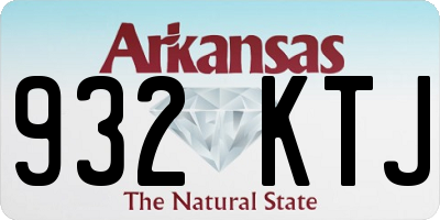 AR license plate 932KTJ