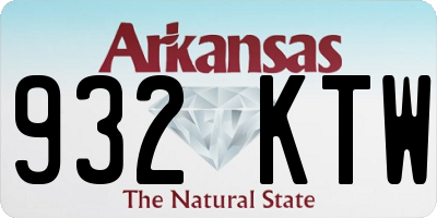 AR license plate 932KTW