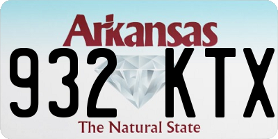 AR license plate 932KTX
