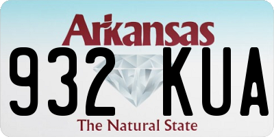 AR license plate 932KUA