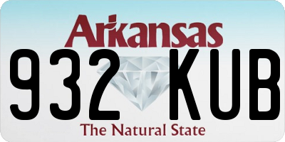 AR license plate 932KUB