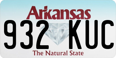 AR license plate 932KUC