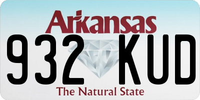 AR license plate 932KUD