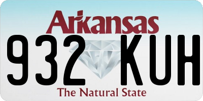 AR license plate 932KUH