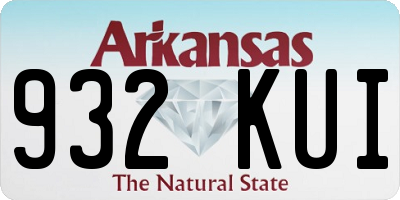 AR license plate 932KUI