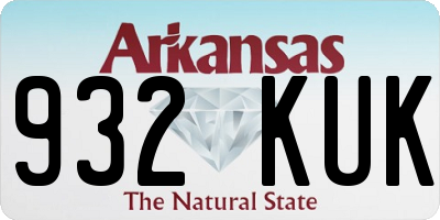 AR license plate 932KUK