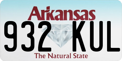 AR license plate 932KUL