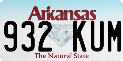 AR license plate 932KUM