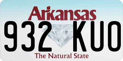 AR license plate 932KUO