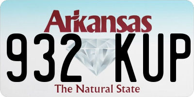 AR license plate 932KUP