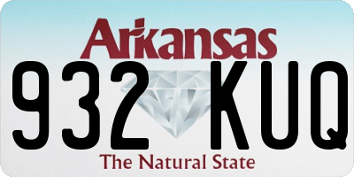 AR license plate 932KUQ